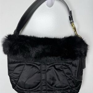 Coach Rabbit/Suede/Nylon Bag